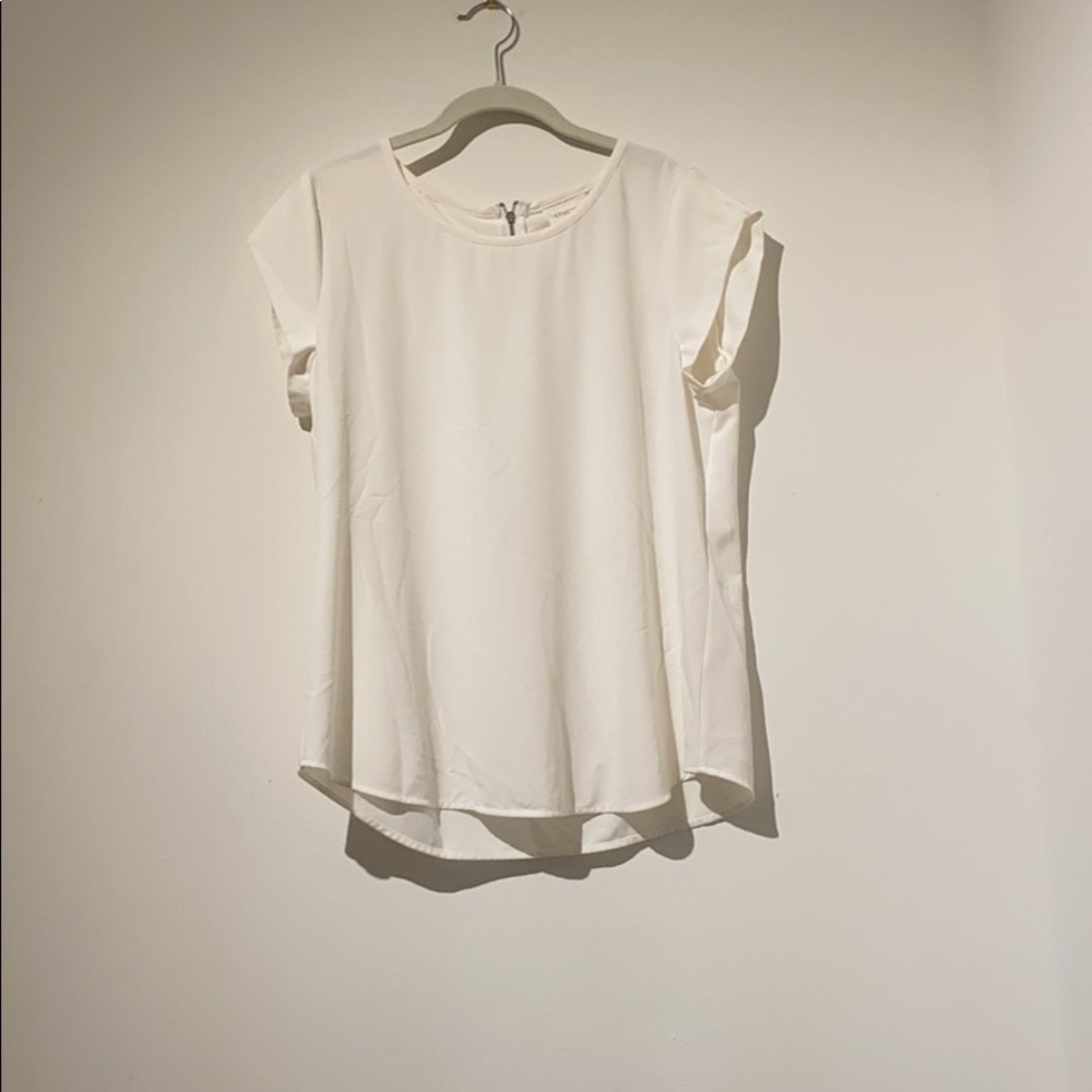 Chico’s short sleeved white shirt